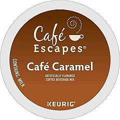 Cafe Escapes Café Escapes® K-Cup Cafe Caramel Coffee Compatible with Keurig K-Cup Brewer - 24 K-Cup - K-Cup - Caramel - 4 / Carton (6813CT) Cafe Escapes Café Escapes® K-Cup Cafe Caramel Coffee Compatible with Keurig K-Cup Brewer - 24 K-Cup - K-Cup - Caramel - 4 / Carton (6813CT)