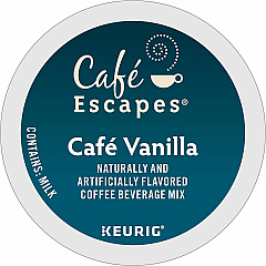 Cafe Escapes Café Escapes® K-Cup Cafe Vanilla Coffee Compatible with Keurig K-Cup Brewer - 24 K-Cup - K-Cup - Café Vanilla - 4 / Carton (6812CT) Cafe Escapes Café Escapes® K-Cup Cafe Vanilla Coffee Compatible with Keurig K-Cup Brewer - 24 K-Cup - K-Cup - Café Vanilla - 4 / Carton (6812CT)