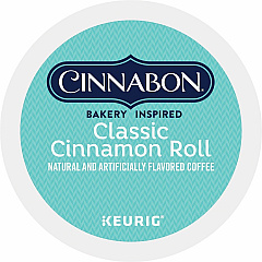 Cinnabon® K-Cup, Pod Classic Cinnamon Roll Coffee Compatible with Keurig Brewer - Light - 24 K-Cup - K-Cup, Pod - Classic Cinnamon Roll - 4 / Carton (6305CT) Cinnabon® K-Cup, Pod Classic Cinnamon Roll Coffee Compatible with Keurig Brewer - Light - 24 K-Cup - K-Cup, Pod - Classic Cinnamon Roll - 4 / Carton (6305CT)