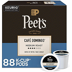 Peet's Coffee Peet's K-Cup Cafe Domingo Coffee Compatible with Keurig Brewer - Medium - 22 K-Cup - K-Cup - Cafe Domingo - 4 / Carton (2404CT) Peet's Coffee Peet's K-Cup Cafe Domingo Coffee Compatible with Keurig Brewer - Medium - 22 K-Cup - K-Cup - Cafe Domingo - 4 / Carton (2404CT)