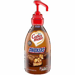 Coffee-mate Coffee mate Liquid Pump Flavored Creamer Snickers, Chocolate, Nut, Caramel Flavor - 50.72 fl oz (1.50 L) - 300 Serving - 2 / Carton (97955CT) Coffee-mate Coffee mate Liquid Pump Flavored Creamer Snickers, Chocolate, Nut, Caramel Flavor - 50.72 fl oz (1.50 L) - 300 Serving - 2 / Carton (97955CT)