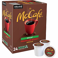 McCafe K-Cup Decaf Premium Roast Coffee Compatible with Keurig K-Cup Brewer - Medium - 24 K-Cup - K-Cup - Premium Roast, Arabica - Decaffeinated - 4 / Carton (8044CT) McCafe K-Cup Decaf Premium Roast Coffee Compatible with Keurig K-Cup Brewer - Medium - 24 K-Cup - K-Cup - Premium Roast, Arabica - Decaffeinated - 4 / Carton (8044CT)