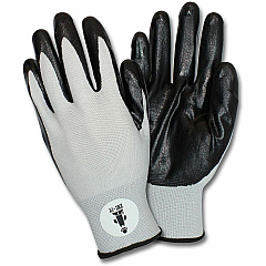 Safety Zone Safety Zone Knit Nitrile-Coated Gloves Nitrile Coating - Large Size - Nitrile, Nylon - Black/Gray - Durable, Knitted - For Industrial - 12 / Dozen (GNIDEXLG)