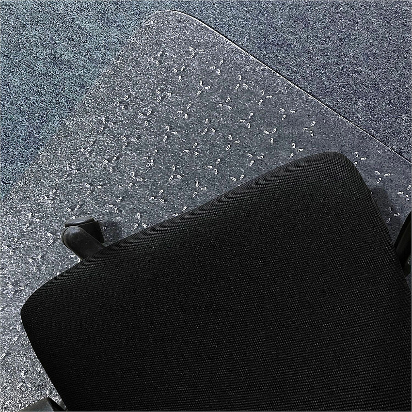 Floortex Cleartex TrYlok Chair Mat Carpeted Floor, Chair, Indoor, Low Pile - 47" Length x 35" Width - Rectangular - Clear - 1 Each (NRCMFLVT0002)
