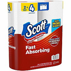 Scott Choose-A-Sheet Paper Towels 108 Sheets/Roll - White - PaperRoll - 108 Sheets/Roll - 1 Each (56666)