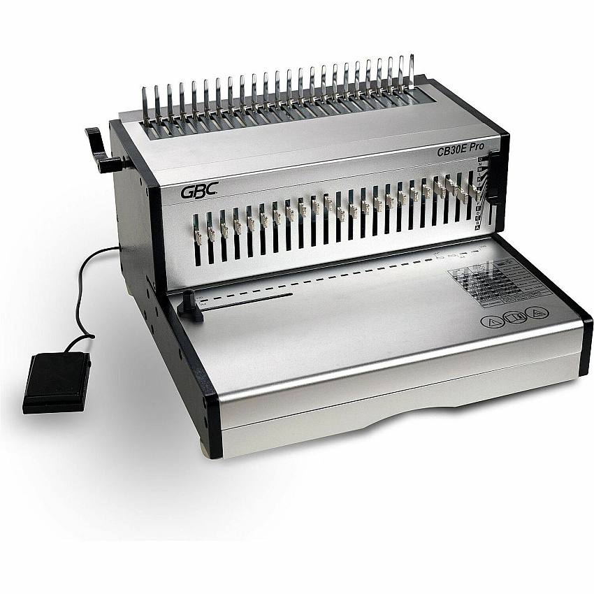 GBC CombBind CB30E Pro Punch/Bind Machine CombBind - 500 Sheet(s) Bind - 30 Punch - 12.5" Height x 18.7" Width x 20.1" Depth - Gray - 1 Each (200005)
