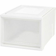 IRIS Stackable Storage Box Drawer External Dimensions: 19.6" Length x 15.7" Width x 11.5" Height - 10.85 gal - Stackable - White, Clear - For Storage - 1 Each (129777)
