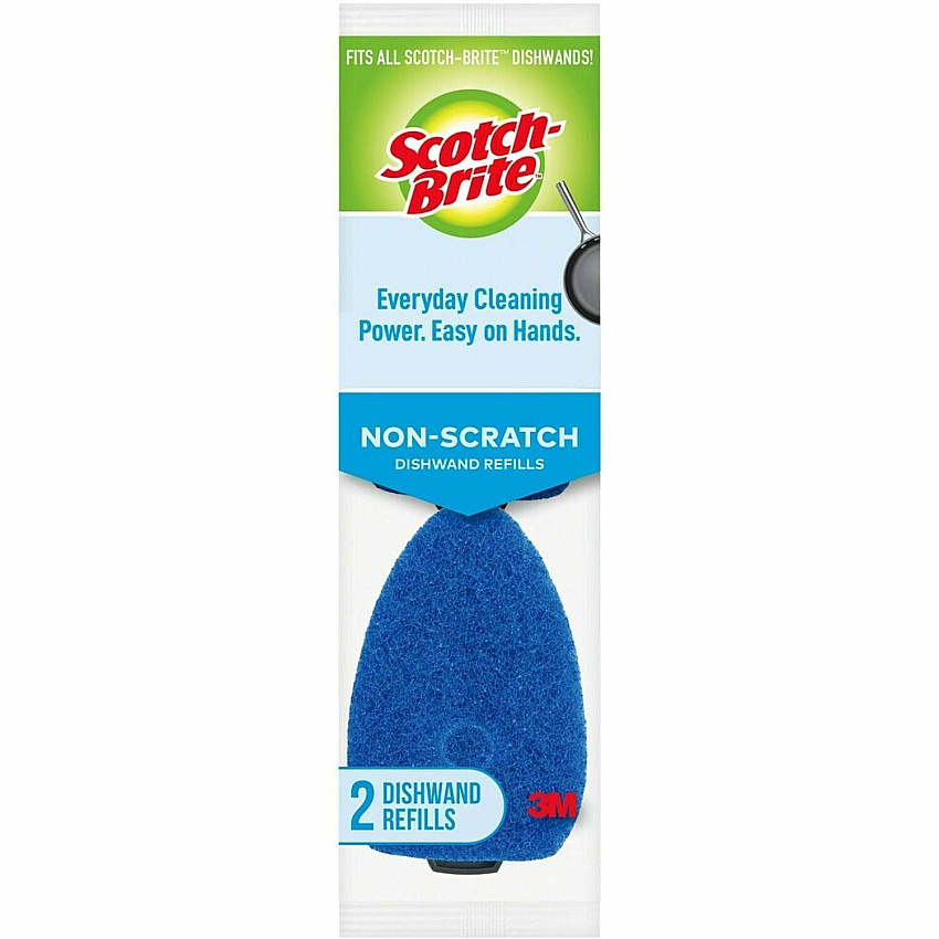 Scotch-Brite Non-Scratch Dishwand Pads 1 Pack - Blue (48312RSCRRP)