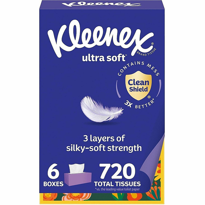 Kleenex Ultra Soft Tissues 3 Ply - White - 6 / Pack (54317)