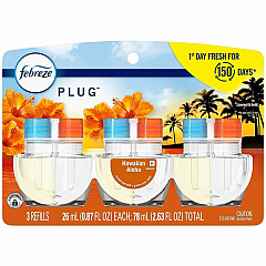 Febreze FadeDefy PLUG Air Freshener 2.63 oz - Hawaiian Aloha - 50 Day - Odor Neutralizer - 3 / Pack (13843) Febreze FadeDefy PLUG Air Freshener 2.63 oz - Hawaiian Aloha - 50 Day - Odor Neutralizer - 3 / Pack (13843)