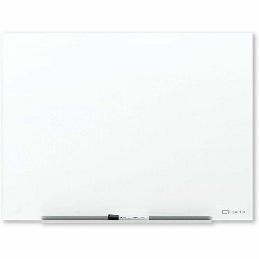 Quartet InvisaMount Anti-Glare Dry-Erase Board 48" (4 ft) Width x 36" (3 ft) Height - White Glass Surface - Magnetic - Anti-glare, Non-absorbent, Stain Resistant, Ghost Resistant, Scratch Resistant, Dent Resistant - 1 Each (Q14735F01IMW)
