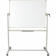 Quartet Nano-Clean 2-Sided Magnetic DryErase Easel 48" (4 ft) Width x 36" (3 ft) Height - White Surface - Silver Frame - Magnetic - Stain Resistant, Ghost Resistant, Rotate, Handle, Wheels - 1 Each (284836A01R)