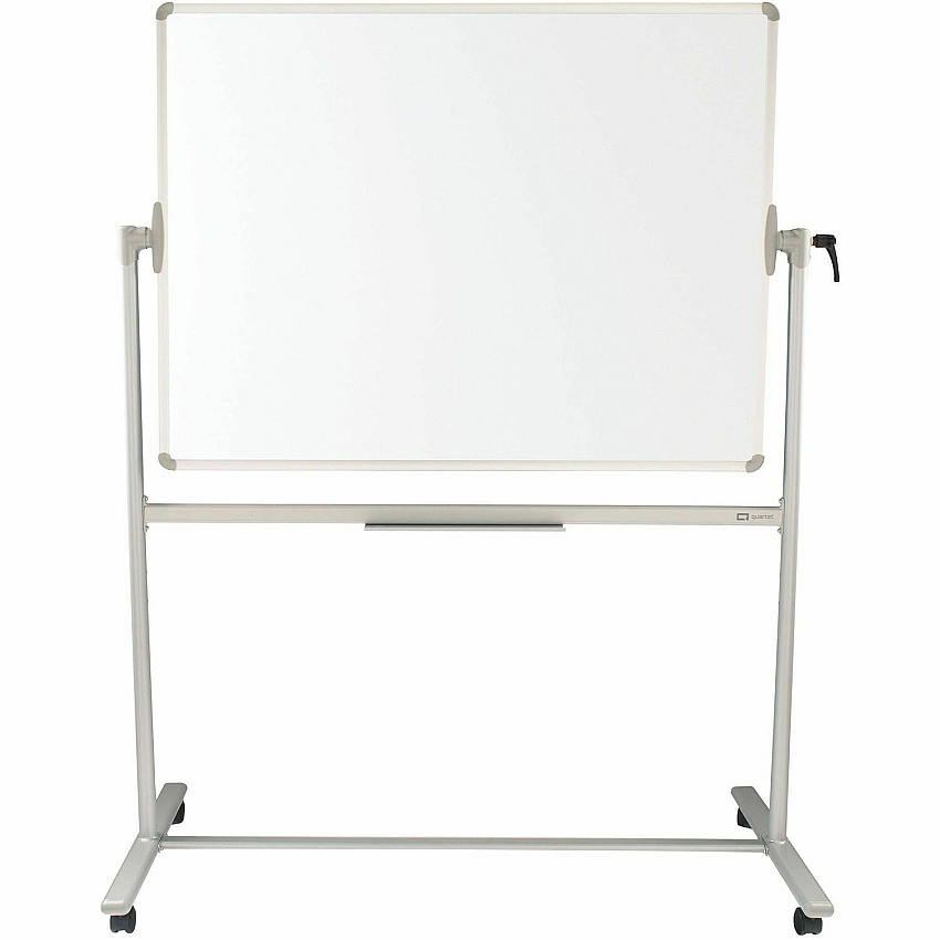 Quartet Nano-Clean 2-Sided Magnetic DryErase Easel 48" (4 ft) Width x 36" (3 ft) Height - White Surface - Silver Frame - Magnetic - Stain Resistant, Ghost Resistant, Rotate, Handle, Wheels - 1 Each (284836A01R)