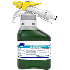 Diversey Restroom Floor&Surface Disinfectant For Multi Surface, Multipurpose - Concentrate - Spray, Liquid - 50.7 fl oz (1.6 quart) - 6 to 8 pH - Fresh Scent - Deodorize, Disinfectant, Rinse-free, Virucidal, Mildewstatic - Green - 2 / Carton (101105992)