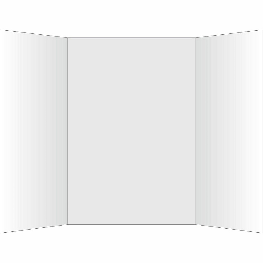 FranklinCovey Geographics Royal Brites Tri-Fold Project Boards Project, Poster, Crafting, Presentation - 36" Height x 48" Width - White - Kraft - 12 / Carton (27145)