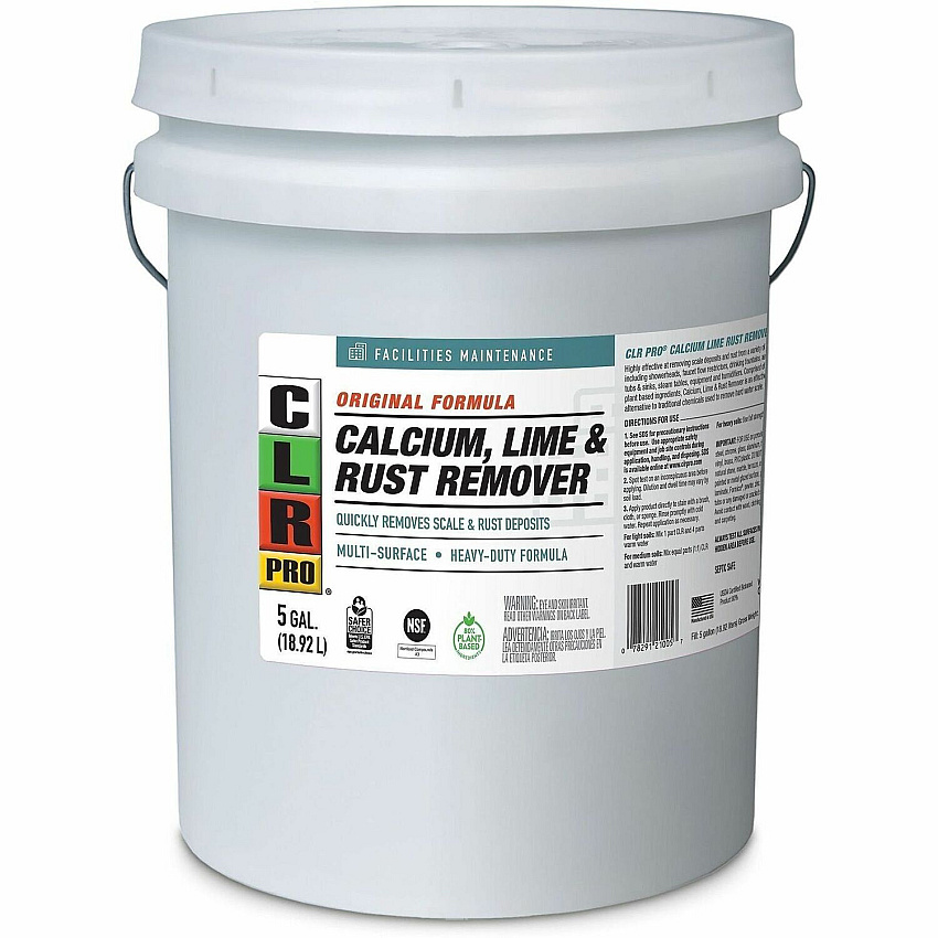 CLR Pro Calcium, Lime and Rust Remover For Multi Surface, Multipurpose - Liquid - 640 fl oz (20 quart) - 2.05 to 2.3 pH - Acidic Scent - Recommended For: Calcium Deposit Remover, Rust Remover, Limescale Remover, Soap Scum Remover, Dirt Remover (FMCLR5PRO)
