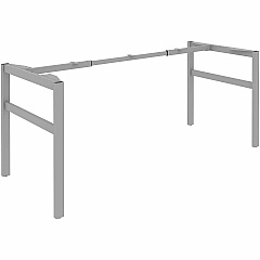 Lorell Table Base Powder Coated H-shaped, Silver Base - 28.50" Height x 71.60" Width x 29.10" Depth - Metal Base Material - 1 Each (LLR16284)