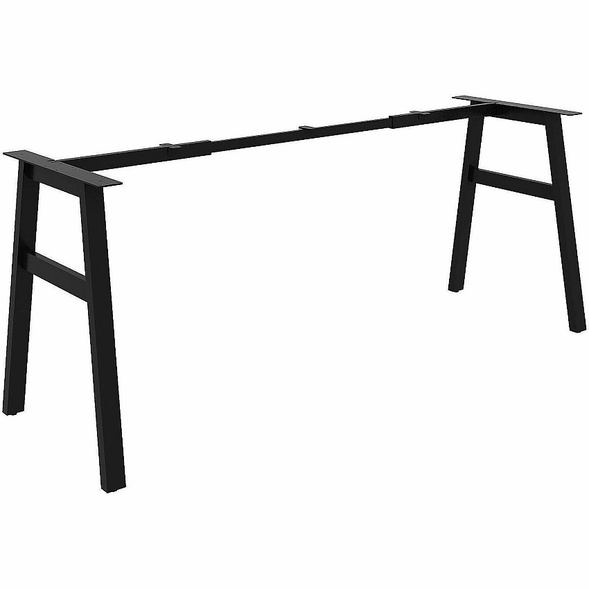 Lorell Table Base Powder Coated A-shaped, Black Base - 28.50" Height x 71.60" Width x 23.20" Depth - Metal Base Material - 1 Each (LLR16286)