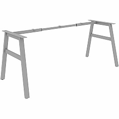Lorell Table Base Powder Coated A-shaped, Silver Base - 28.50" Height x 71.60" Width x 29.10" Depth - Metal Base Material - 1 Each (LLR16290)