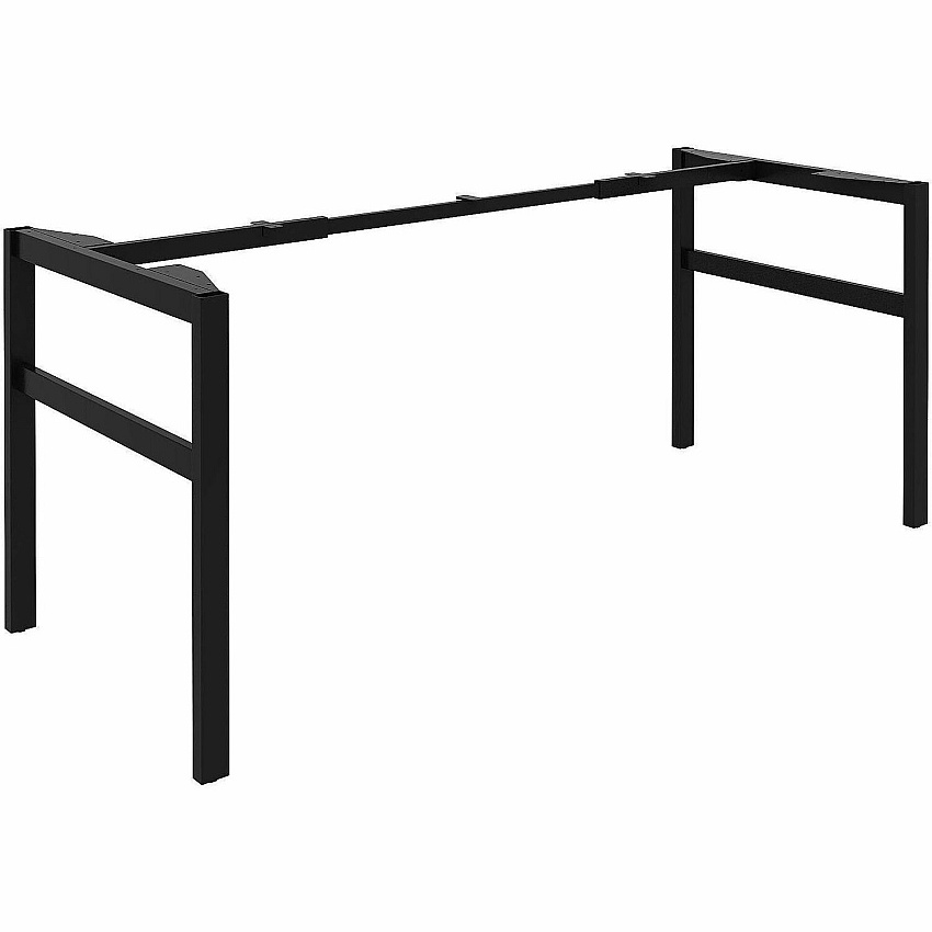 Lorell Table Base Powder Coated H-shaped, Black Base - 28.50" Height x 71.60" Width x 29.10" Depth - Metal Base Material - 1 Each (LLR16281)