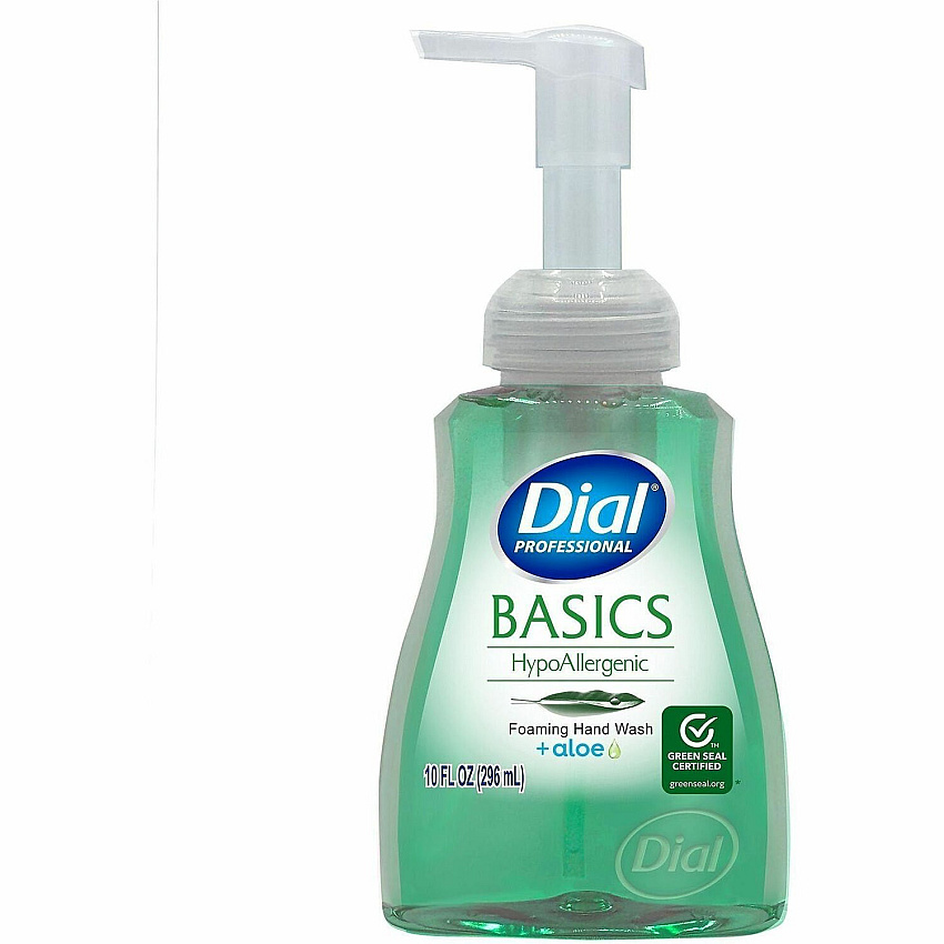 Dial Professional Basics HypoAllergenic Foam Hand Soap 10 fl oz - Pump Dispenser - Hand, Commercial, Healthcare, School, Office, Restaurant, Daycare - Clear - 1 Each (35432)