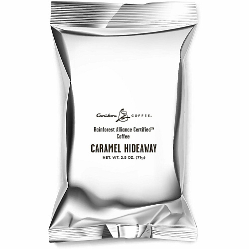 Caribou Coffee Caramel Flavored Coffee Grounds 2.5 oz - Caramel, Caribou Blend - 1 Carton (1002567)