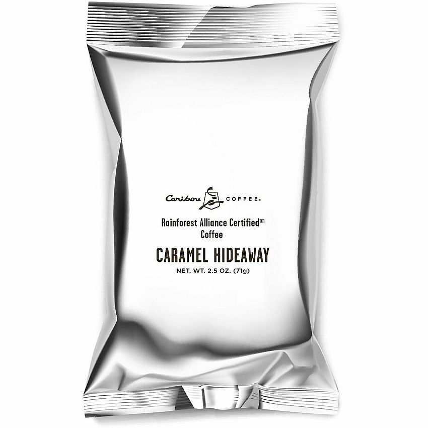 Caribou Coffee Caramel Flavored Coffee Grounds 2.5 oz - Caramel, Caribou Blend - 1 Carton (1002567)