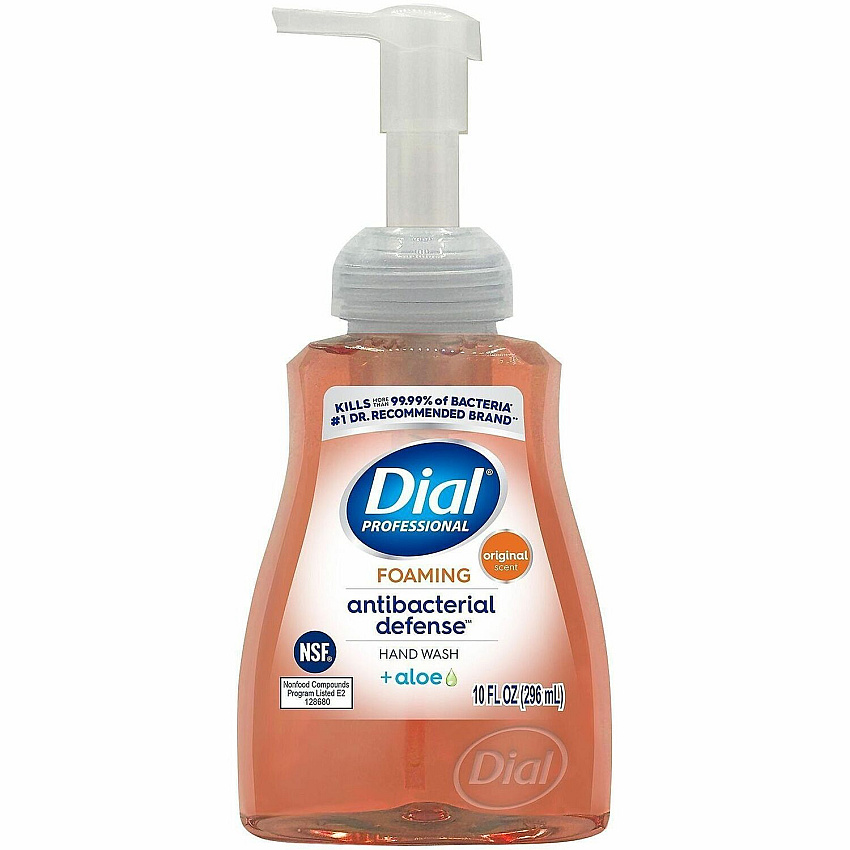Dial Professional Antibacterial Defense Foaming Handwash Spring Water Scent - 10 fl oz - Pump Dispenser - Bacteria Remover - Hand, Household - Antibacterial - Orange - Sulfate-free, Paraben-free, Phthalate-free, Silicone-free, Cruelty-free - 1 Eac (35446)