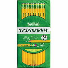 Ticonderoga X13972 Wood Pencil HB/#2 - Broad Point - Yellow Barrel - 72 / Pack (X139720001)