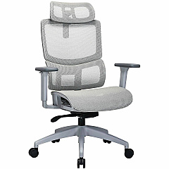Lorell Ripley All-Mesh High-Back Chair with Articulating Lumbar Support Mesh Back Material - High Back - Gray - Mesh - 1 Each (LLR63201)