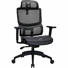 Lorell Ripley All-Mesh High-Back Chair with Articulating Lumbar Support Mesh Back Material - High Back - Black - Mesh - 1 Each (LLR63200)