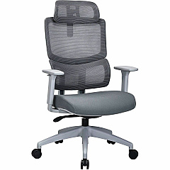 Lorell Ripley High Mesh-Back Chair with Articulating Lumbar Support High Back - Gray - Fabric, Mesh - 1 Each (LLR63203)