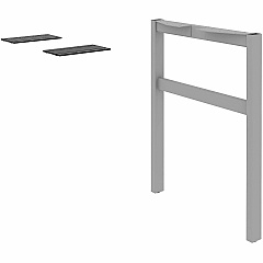 Lorell Adjustable Table Leg Bases & Returns Assembly Required - Silver - 1 Each (LLR16285) Lorell Adjustable Table Leg Bases & Returns Assembly Required - Silver - 1 Each (LLR16285)