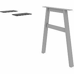 Lorell Adjustable Table Leg Bases & Returns Assembly Required - Silver - 1 Each (LLR16291) Lorell Adjustable Table Leg Bases & Returns Assembly Required - Silver - 1 Each (LLR16291)