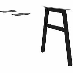 Lorell Adjustable Table Leg Bases & Returns Assembly Required - Black - 1 Each (LLR16288) Lorell Adjustable Table Leg Bases & Returns Assembly Required - Black - 1 Each (LLR16288)