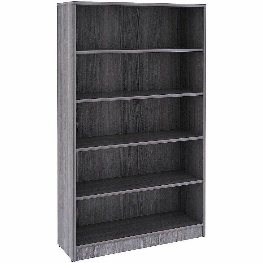 Lorell Weathered Charcoal Laminate Bookcase 36" Width x 12" Depth x 60" Height - 5 x Shelf(ves) - Laminated, Sturdy, Adjustable Shelf, Square Edge, Adjustable Feet - Weathered Charcoal - Assembly Required - 1 Each (LLR69631)