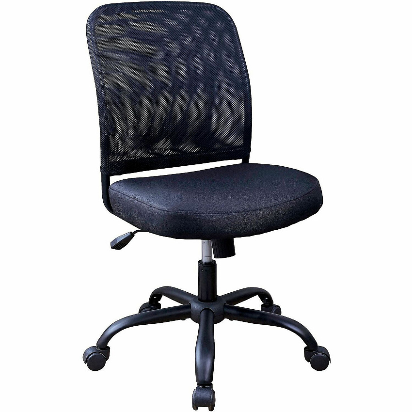 NuSparc Soho Mesh-Back Task Chair Fabric Seat Material - Mesh Back Material - Metal Frame Material - Black - 1 Each (FCH302MFNBK)