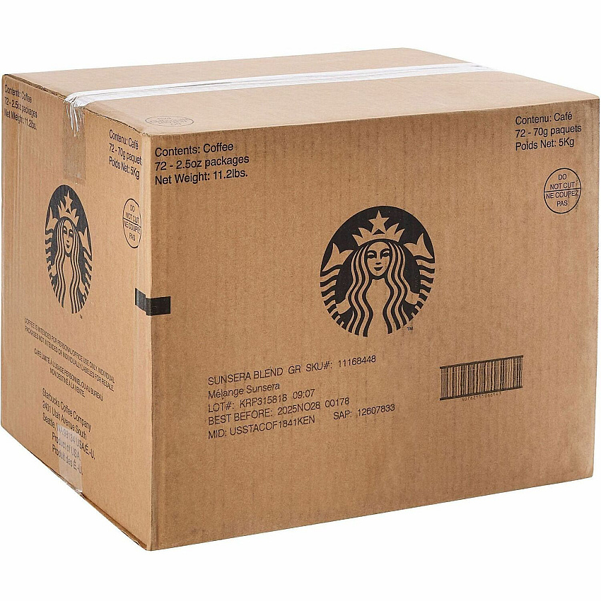 Starbucks Sunsera Blend Ground Coffee 2.5 oz - Sunsera Blend - 4 / Carton (06614CT)