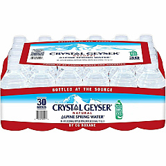 Crystal Geyser Water Alpine Spring Bottled Water 8 fl oz (237 mL) - 30 / Carton (301218)