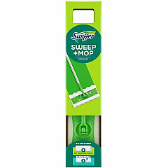 Swiffer Sweep and Mop Deluxe, 2-in-1 Floor Mopping and Sweeping Kit Heavy Duty, Durable - Green - 1 Each (16519) Swiffer Sweep and Mop Deluxe, 2-in-1 Floor Mopping and Sweeping Kit Heavy Duty, Durable - Green - 1 Each (16519)