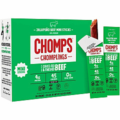 CHOMPS Chomplings Jalepeno Beef Jerky Sticks 0.50 oz - 24 / Pack (LCJ24)