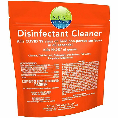 Diversey Disinfectant Cleaner, 1x 40ea, 12/CT For Multi Surface, Multipurpose - Liquid - 0.10 oz (0.01 lb) - Recommended For: Germs Remover, Mold Remover, Mildew Remover - Phosphate-free, Deodorize, Disinfectant, Virucidal, Fungicide, Mildewstat (9321119)