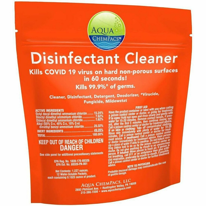 Diversey Disinfectant Cleaner, 1x 40ea, 12/CT For Multi Surface, Multipurpose - Liquid - 0.10 oz (0.01 lb) - Recommended For: Germs Remover, Mold Remover, Mildew Remover - Phosphate-free, Deodorize, Disinfectant, Virucidal, Fungicide, Mildewstat (9321119)