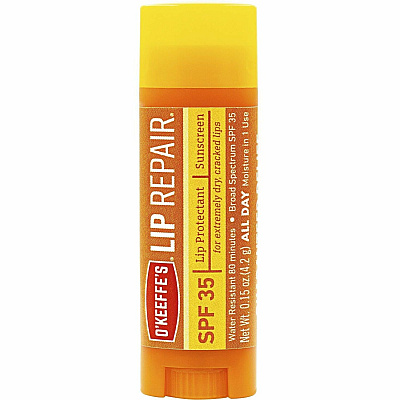 O'Keeffe's SPF 35 Lip Repair SPF 35 - Applicable on Lip - Skin - Moisturising, UV Resistant, Water Resistant, UVA Protection, UVB Protection - 1 Each (114277)
