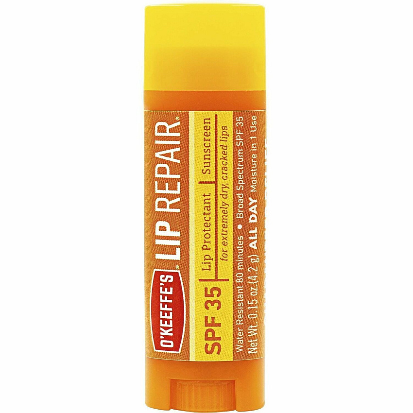 O'Keeffe's SPF 35 Lip Repair SPF 35 - Applicable on Lip - Skin - Moisturising, UV Resistant, Water Resistant, UVA Protection, UVB Protection - 1 Each (114277)