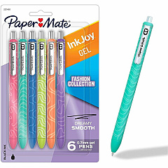 Paper Mate Gel Pen 0.7 mm Pen Point - Retractable - Assorted Ink - Gel-based - 6 / Pack (2221486)