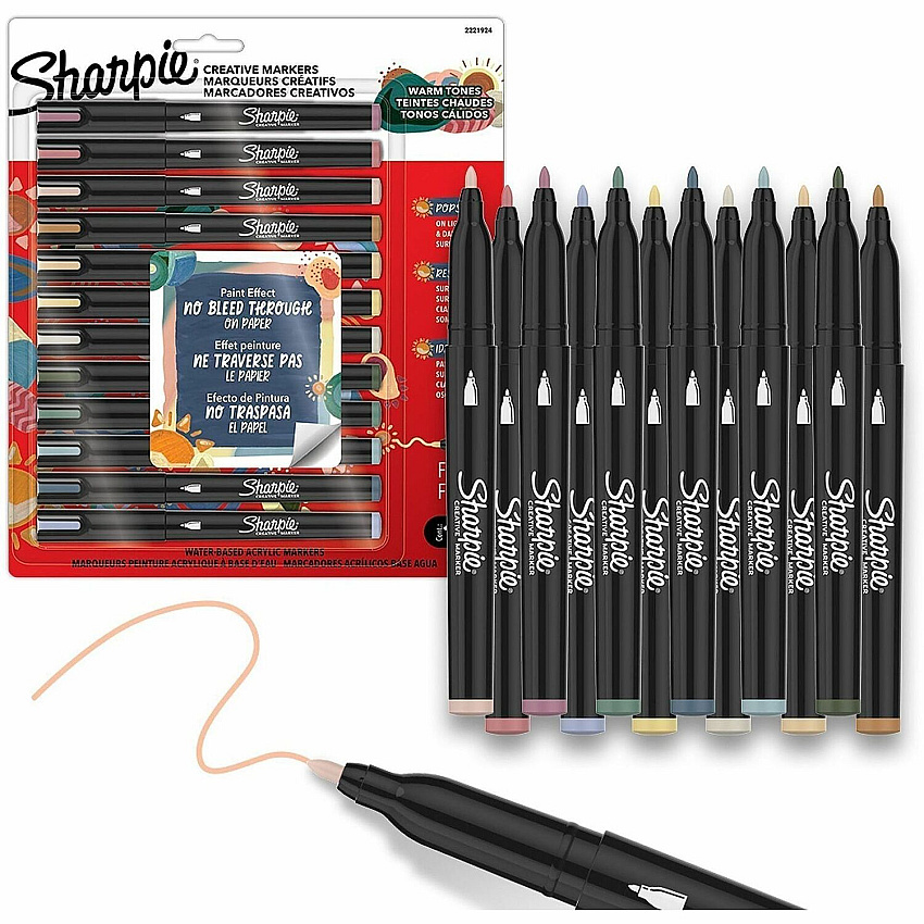Sharpie Creative Markers Water Based, Acrylic Based - Multipurpose - 12 / Pack (2221924)