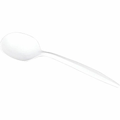 Karat Soup Spoon Med-weight/White Soup Spoon - Soup Spoon - Restaurant, Cafeteria - Polypropylene Plastic - White - 100/Box - 10 / Carton (U2007W) Karat Soup Spoon Med-weight/White Soup Spoon - Soup Spoon - Restaurant, Cafeteria - Polypropylene Plastic - White - 100/Box - 10 / Carton (U2007W)