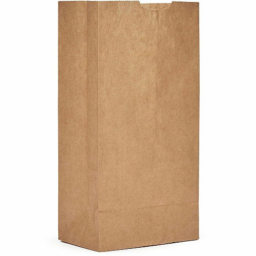 AJM #4 Kraft Paper Grocery Bags #4 - Natural Kraft - Paper - Grocery, Supplies - Recycled - 500 / Carton (GB04NP5CES)