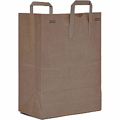 AJM 1/6 BBL #70 Kraft Paper Grocery Sacks #70 - 6.72 gal Capacity - Natural Kraft - Paper - Foodservice, Grocery, Supplies - 300 / Carton (HS70NP3CES)